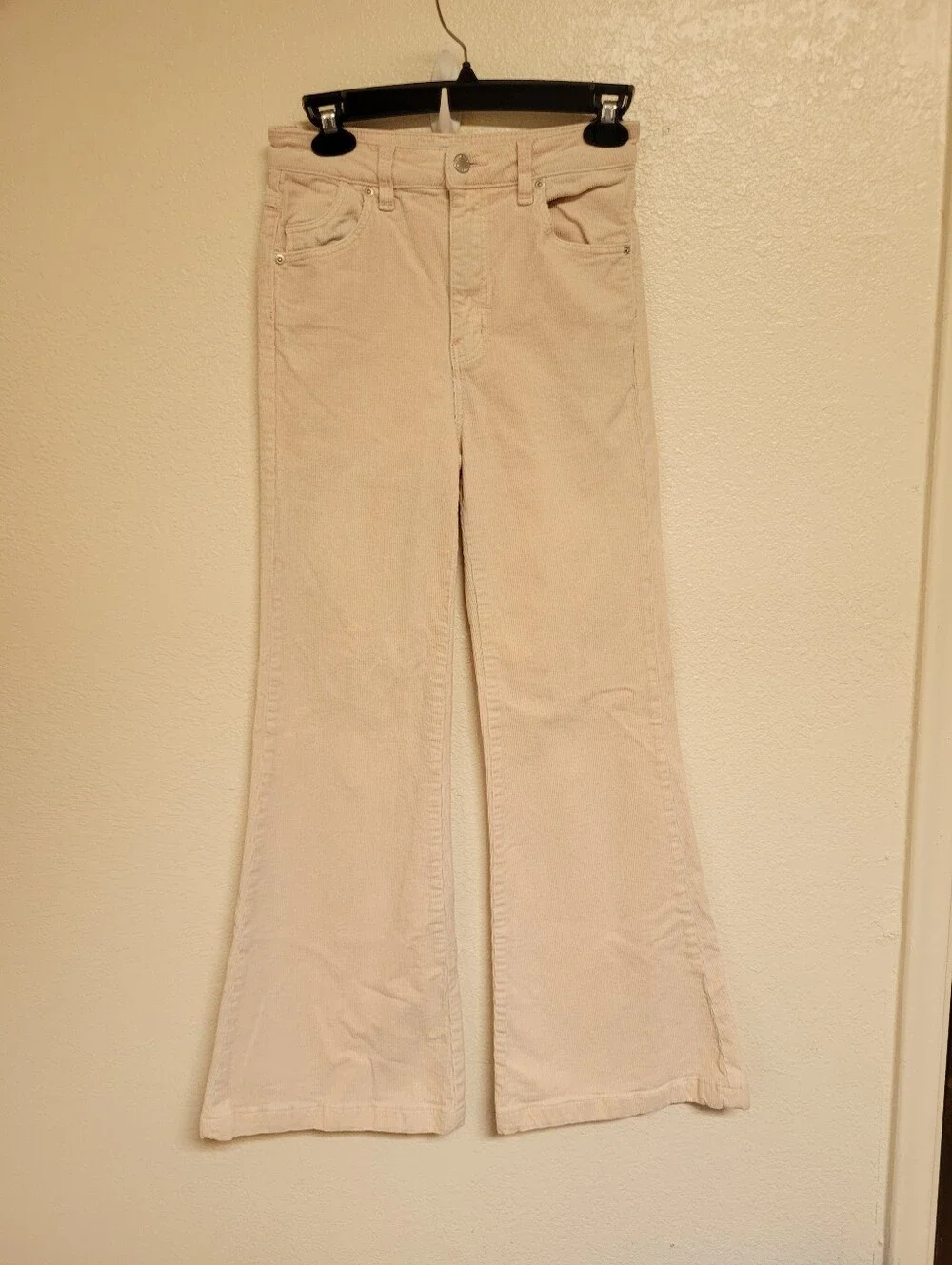 ROLLA'S Eastcoast High-Rise Flare Pants - Light Pink Corduroy
